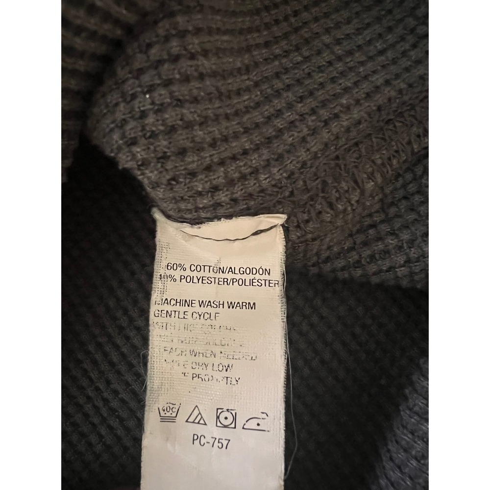 Izod Mens Waffle Knit Henley Shirt 2 Pack Navy Blue Gray XL Long Sleeve - Picture 5 of 16